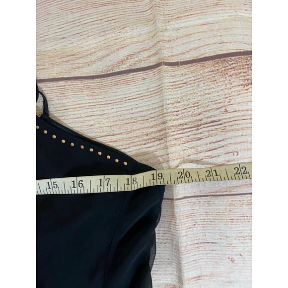 Victoria Secret Women's Black Chiffon Ruffle Slip Dress W/Attached Slip - XL - Picture 8 of 12
